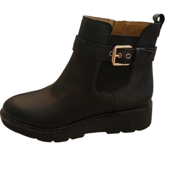 Franco Sarto Meridian Black Leather Boots Excellent Condition Size 7 - Picture 6 of 7